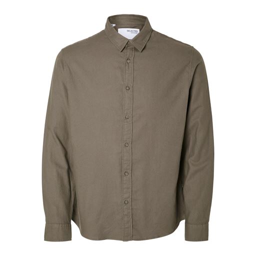 Selected Homme Slimowen-Flannel Skjorte, Morel, XL