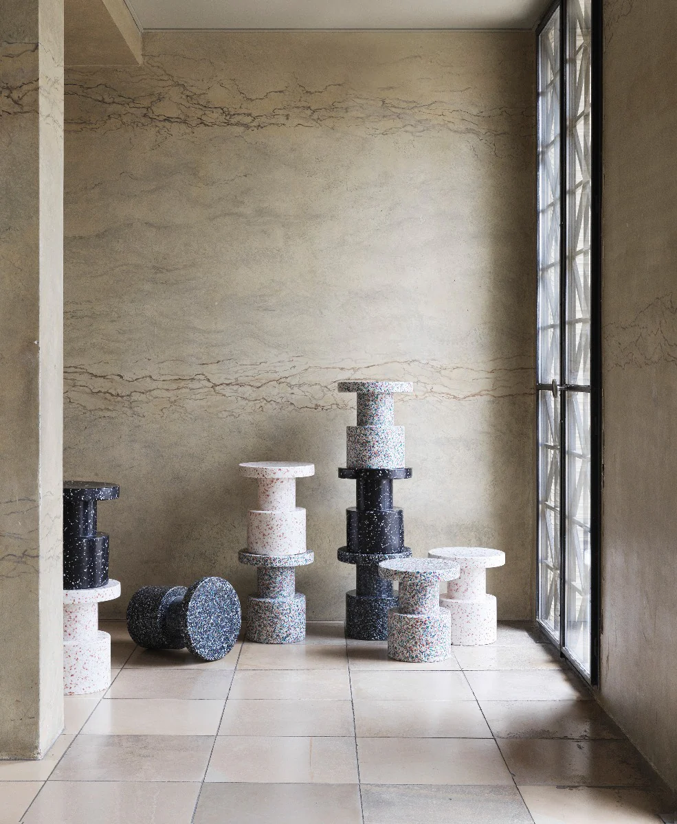 Normann Copenhagen  Bit skammel - sort multi