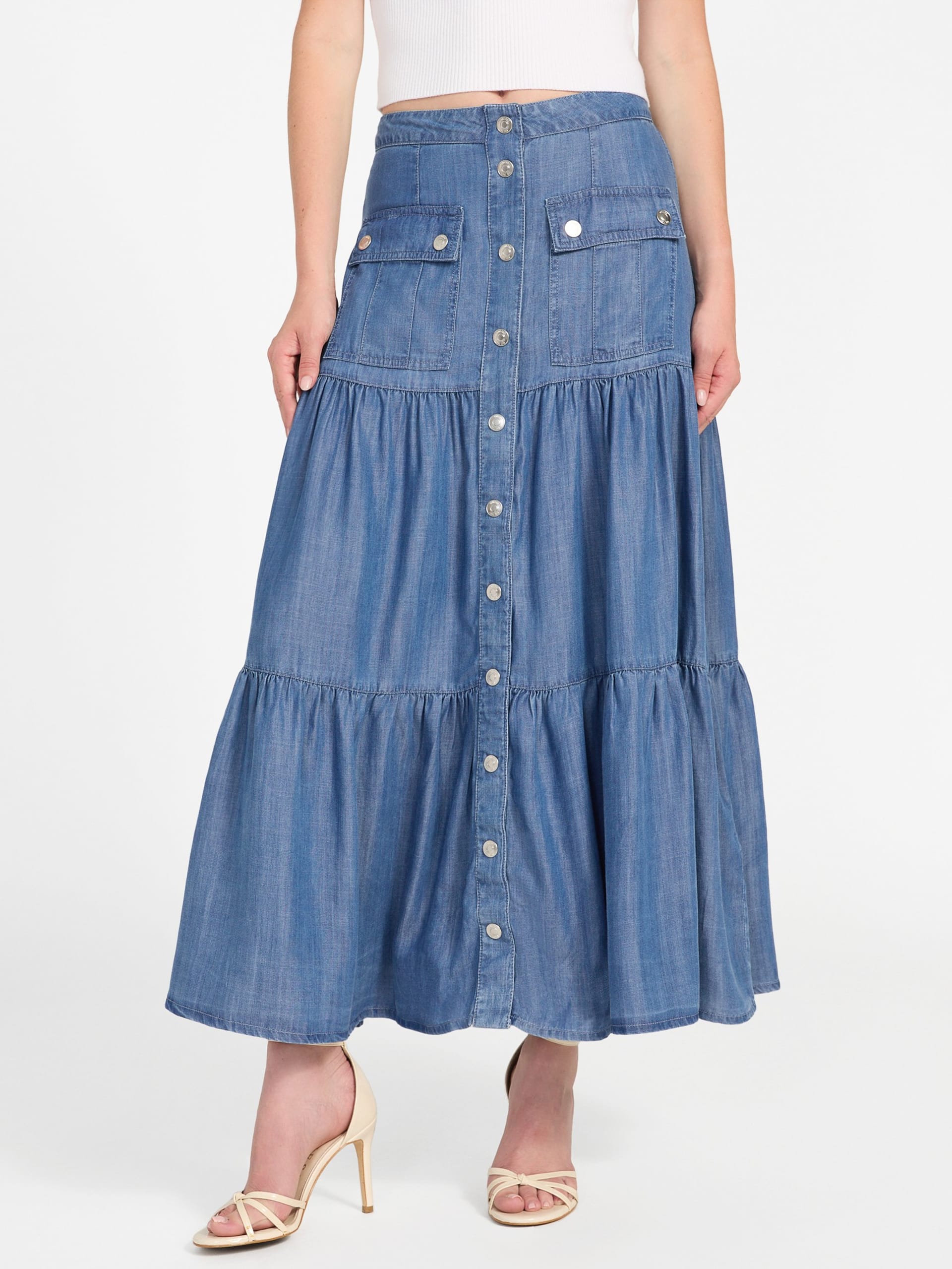 Saia Maxi Eco Denim