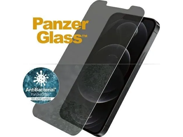 PanzerGlass™ | Privacy Edition - Skærmbeskyttelse til mobiltelefon - Standard-fit - Krystalklar | Apple iPhone 12/12 Pro