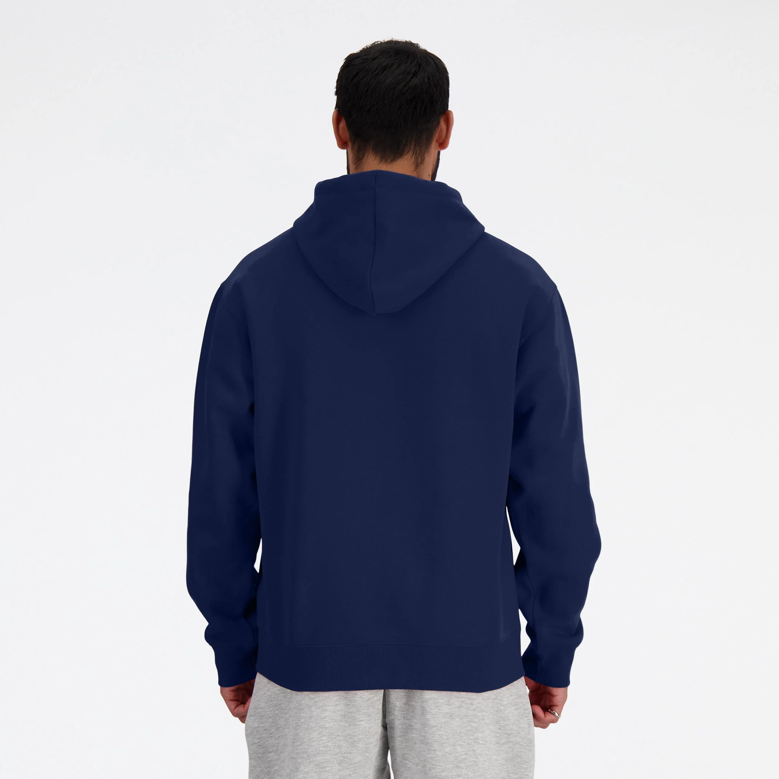 New Balance Logo French Terry Hoodie Sweat À Capuche Hommes - Bleu Foncé