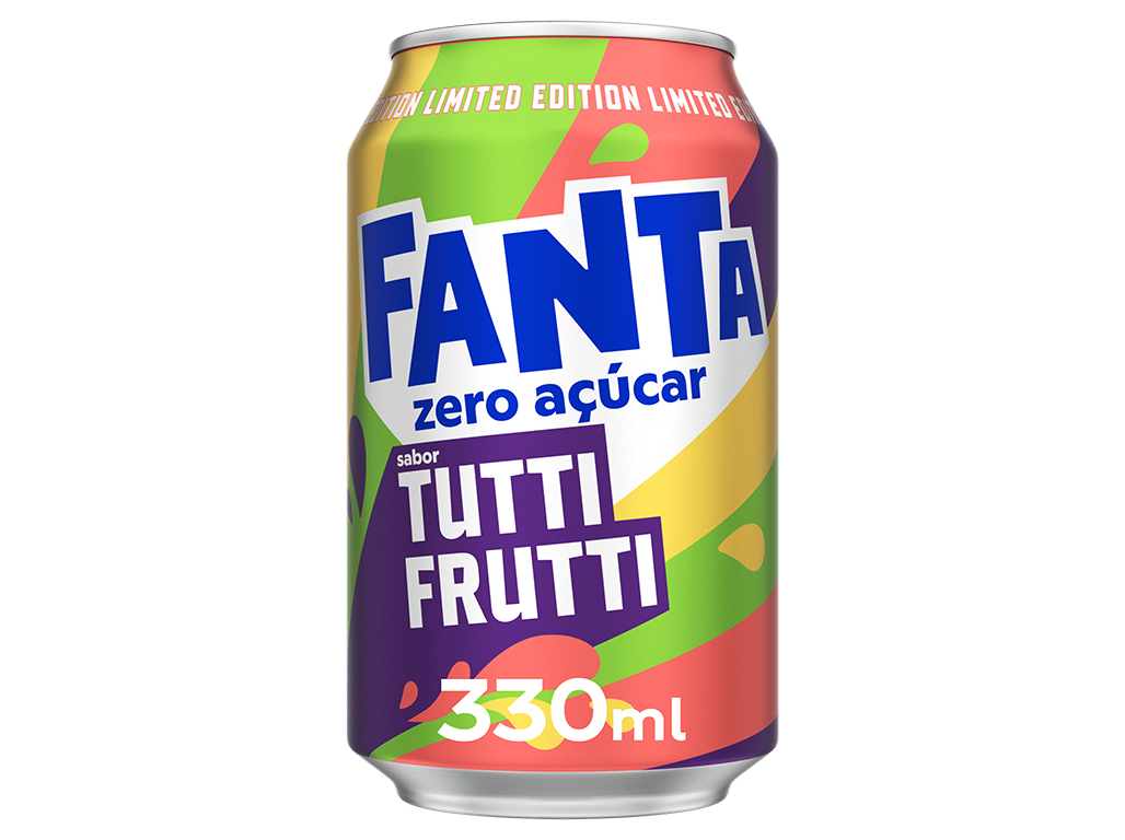 REFRIGERANTE C/ GÃS FANTA ZERO TUTTI FRUTTI LATA 0.33L