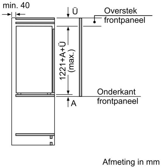 Siemens KI42LEDD1 Inbouwkoelkast - 172 Liter Koelruimte - Energieklasse D