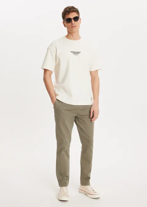 T-shirt met print capsule off-white (ECRU)