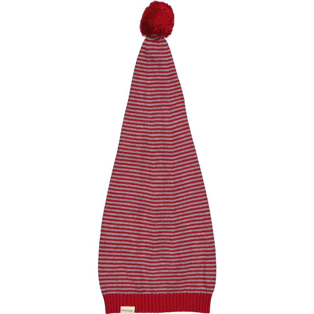 Køb MarMar Cotton Rayon Knit Stripe Hibiscus Red Stripe Alfen Nissehue