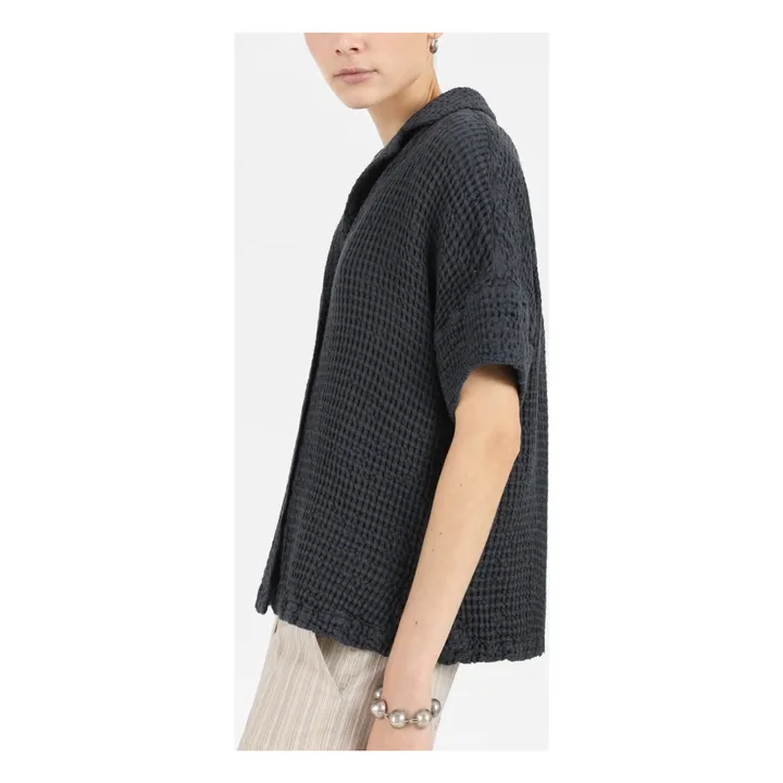 Masscob Chemise Laguna Coton et Lin | Gris anthracite