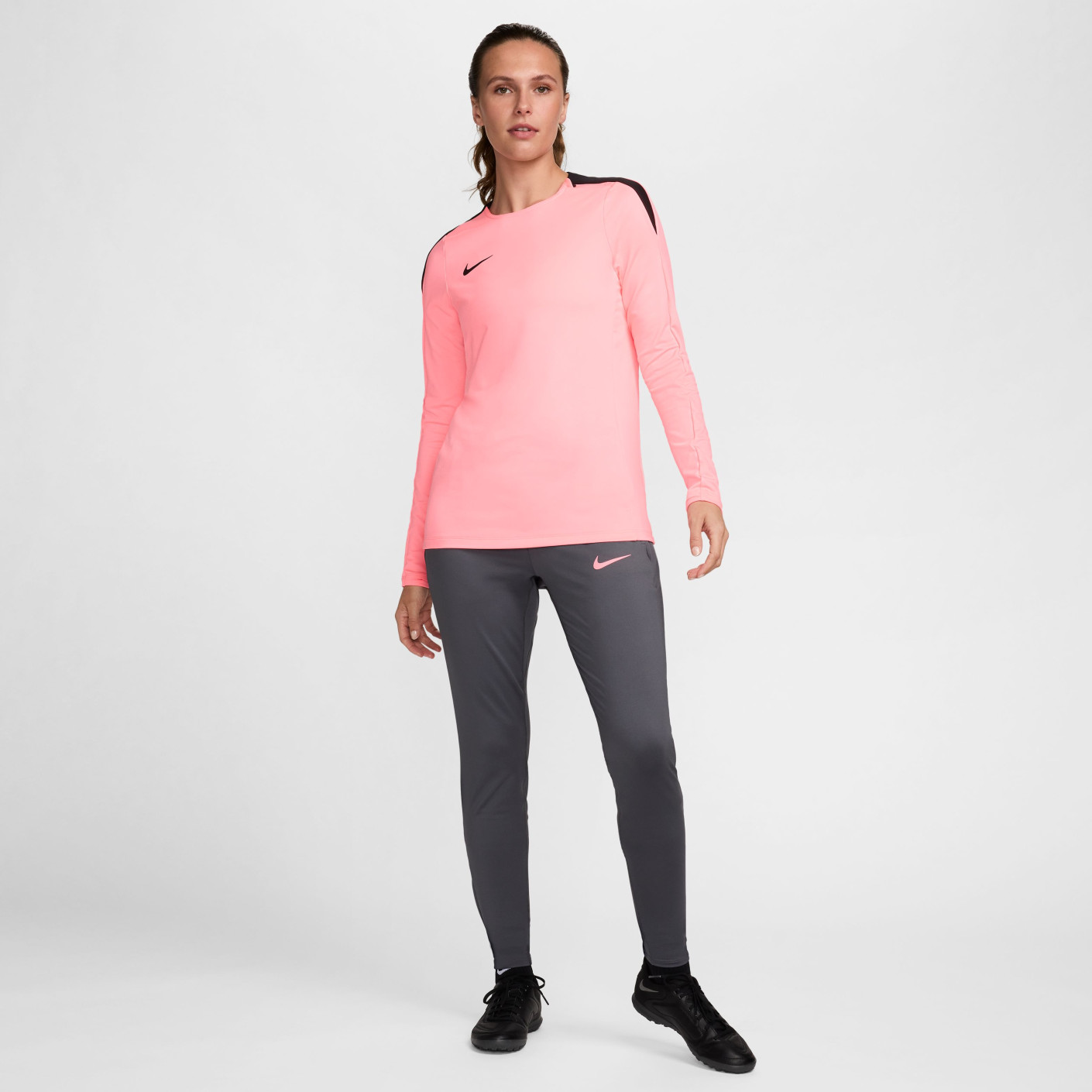 Nike Strike Trainingsbroek Dames Grijs Roze