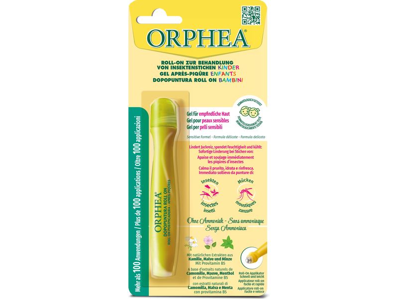 Orphea Insektenschutz Roll on Kids Afterbite 10 ml Roll-on Applikator zur Kühlung von irritierten Hautstellen