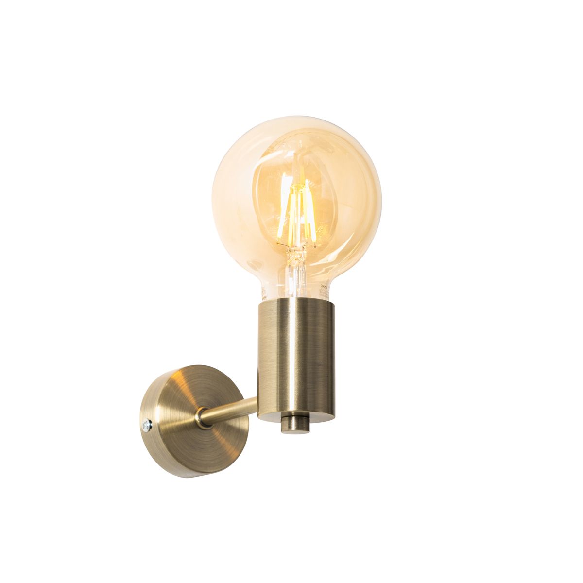 Industriële wandlamp brons 13cm - Facil