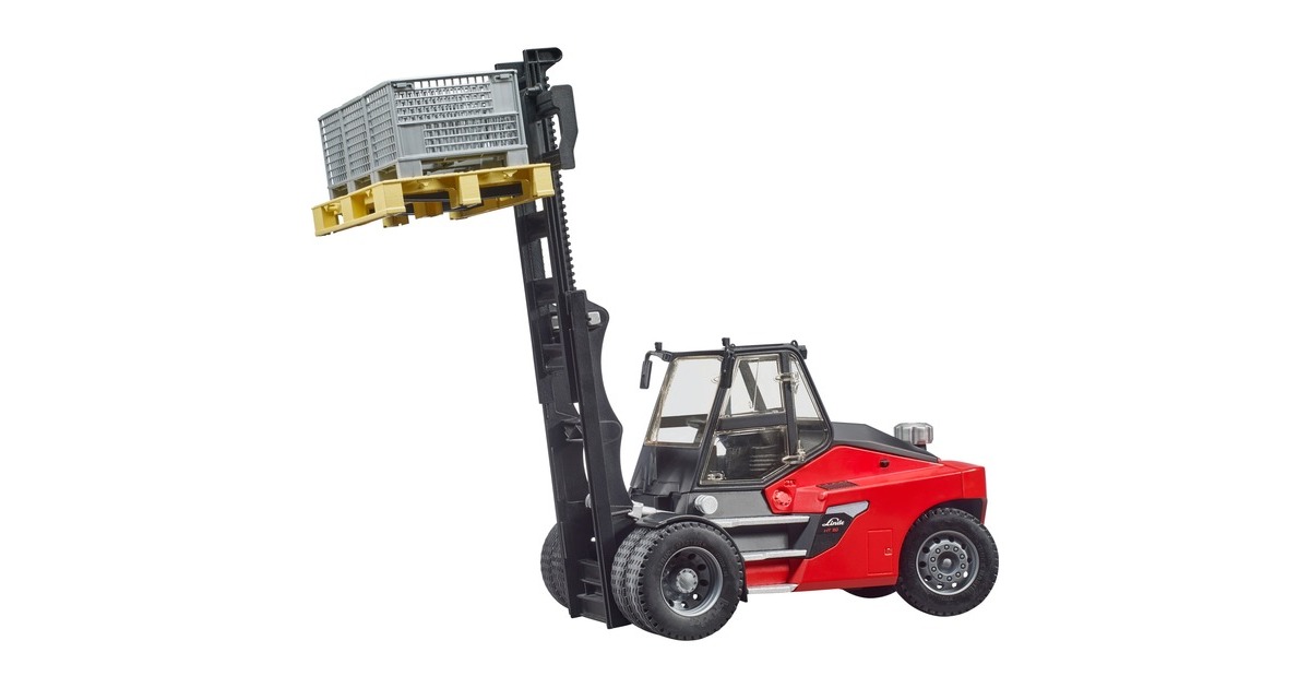 bruderLinde HT160S heftruck met pallet en 3 palletkooien  Modelvoertuig  (02513)