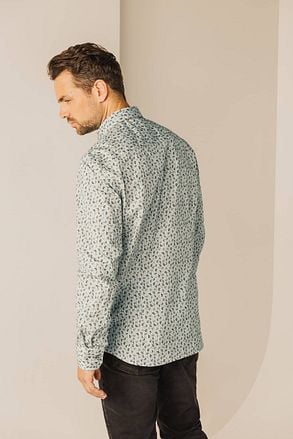 State Of Art Overhemd Poplin Print Lichtblauw 21424233-1184 kopen