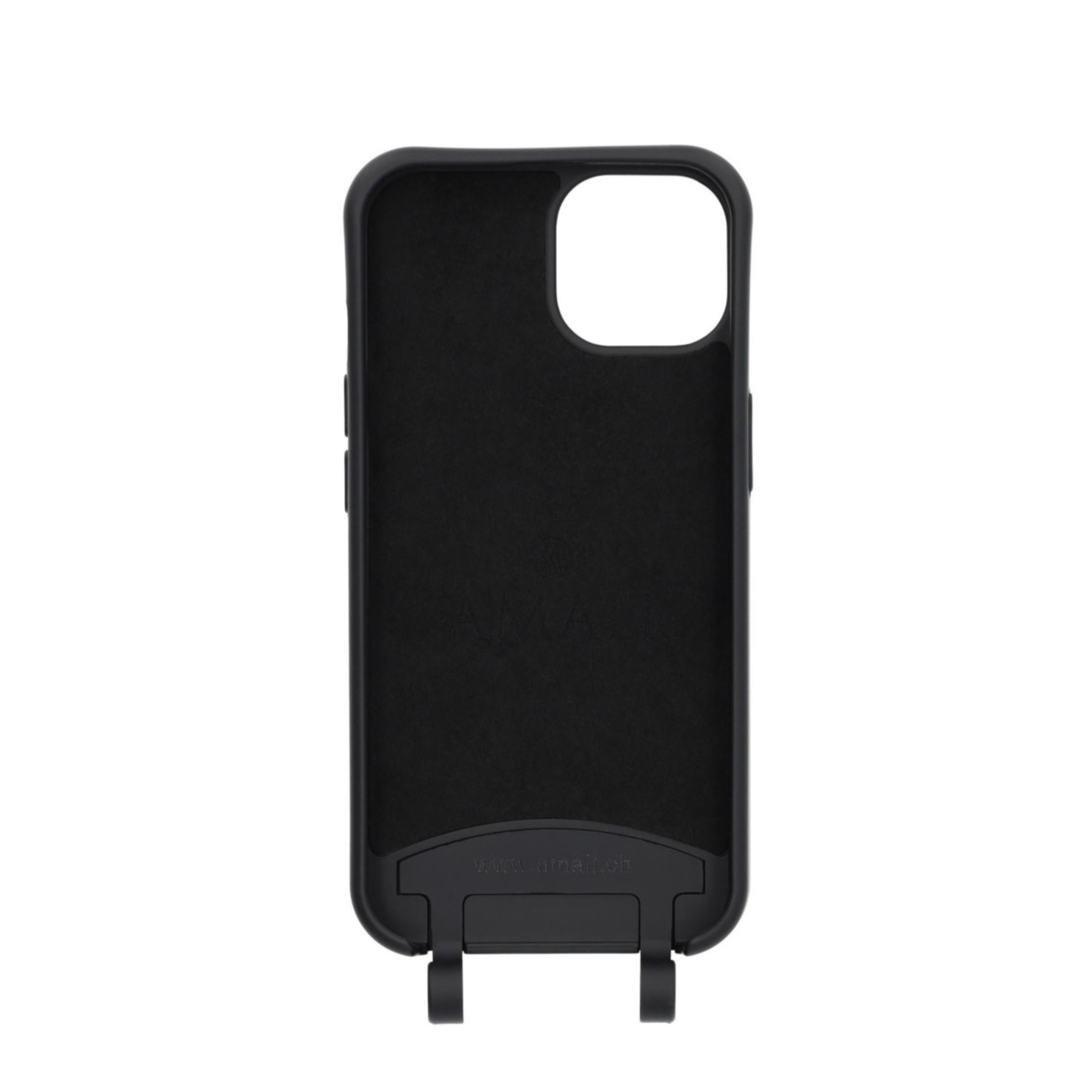 iPhone 14 Handy Hülle Elegantes Case mit abnehmbarem Necklace Adapter - Black / Gold