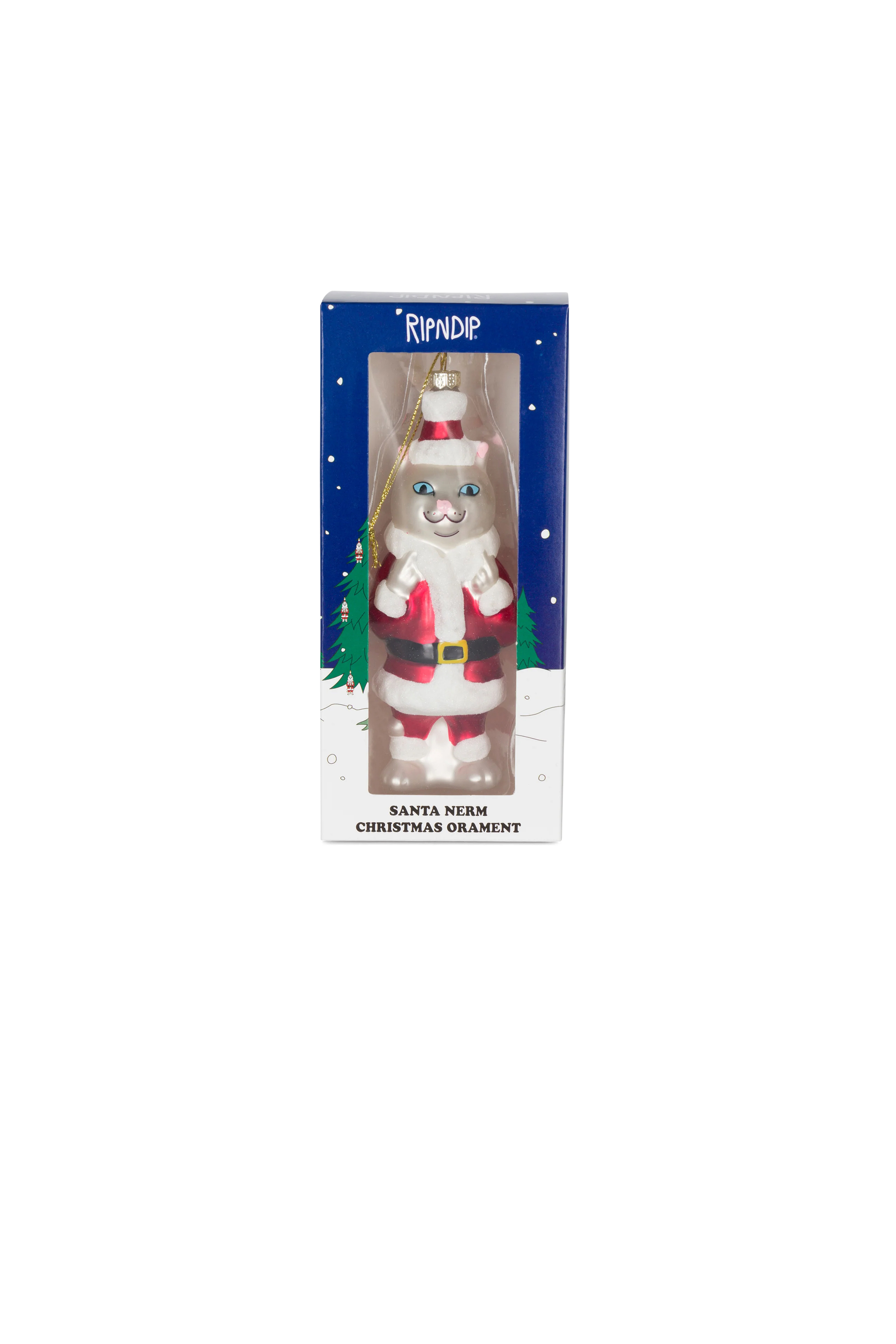 RIPNDIP Décoration de noël SANTA NERM Rouge