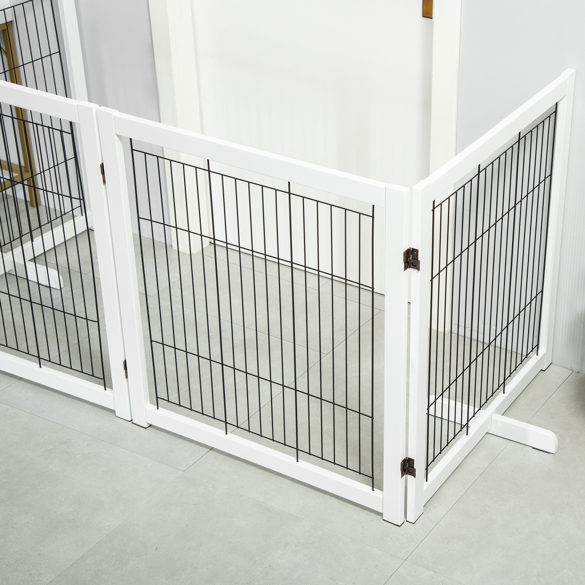 PawHut Absperrgitter mit Faltsystem bunt 305L x 35,5B x 82H cm