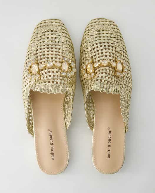 Andrea Puccini AP 23008-A1 Pantoletten in Gold