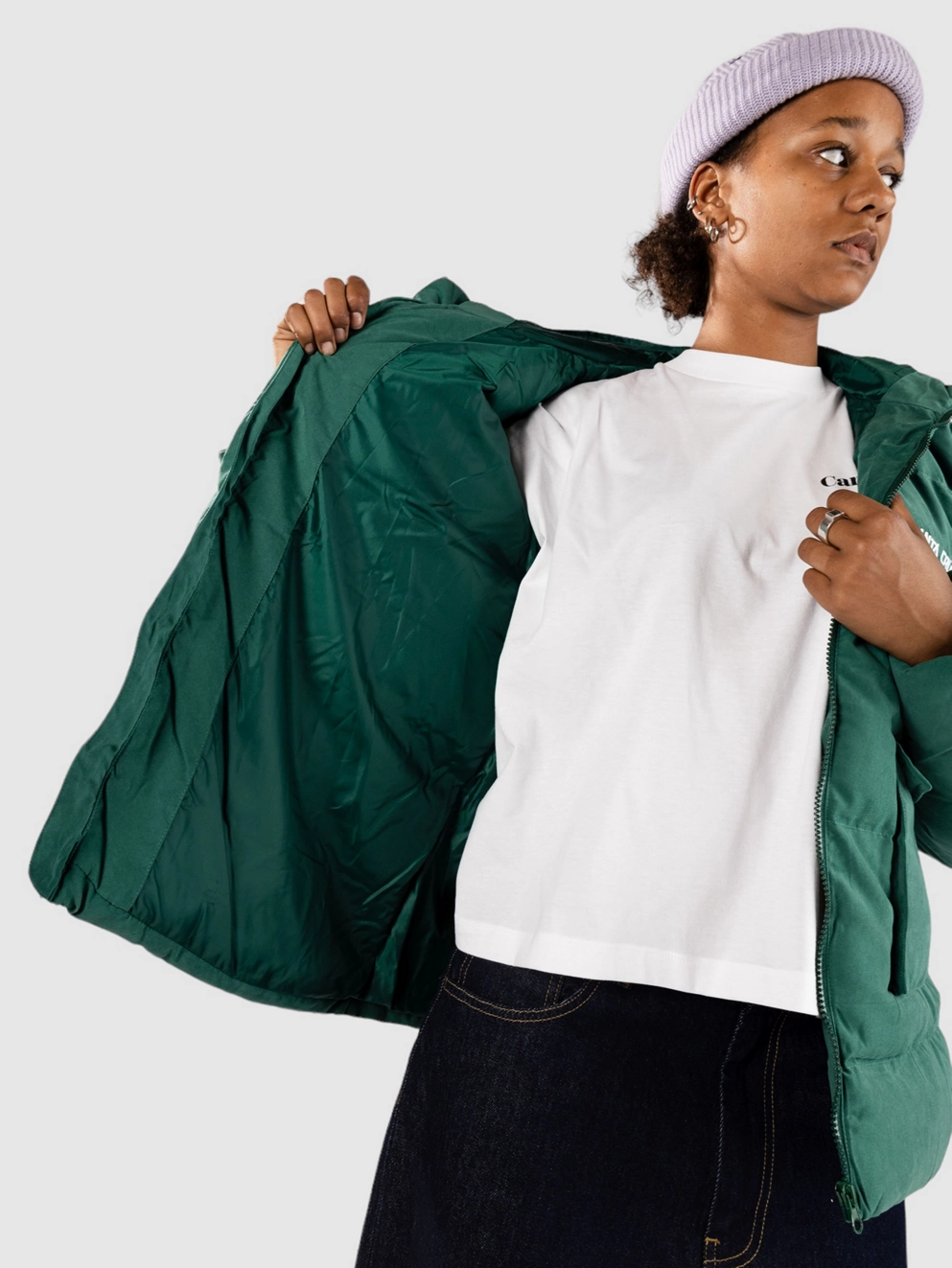 Santa Cruz Strip Cargo Quilted Jacket emerald