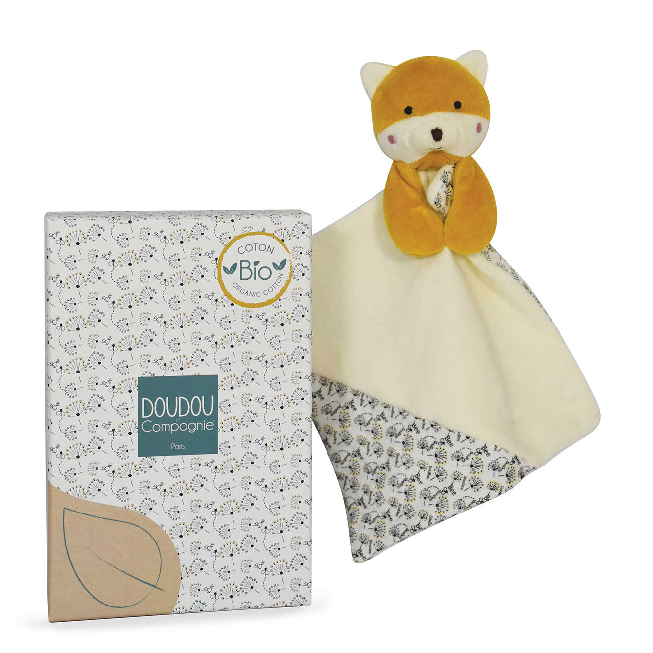 Doudou et Compagnie Renard Bio Doudou bébé Ass multicolore (modèle aléatoire)