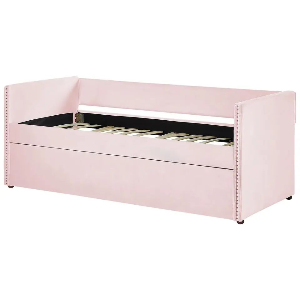 TROYES - Slaapbank - Roze - Fluweel