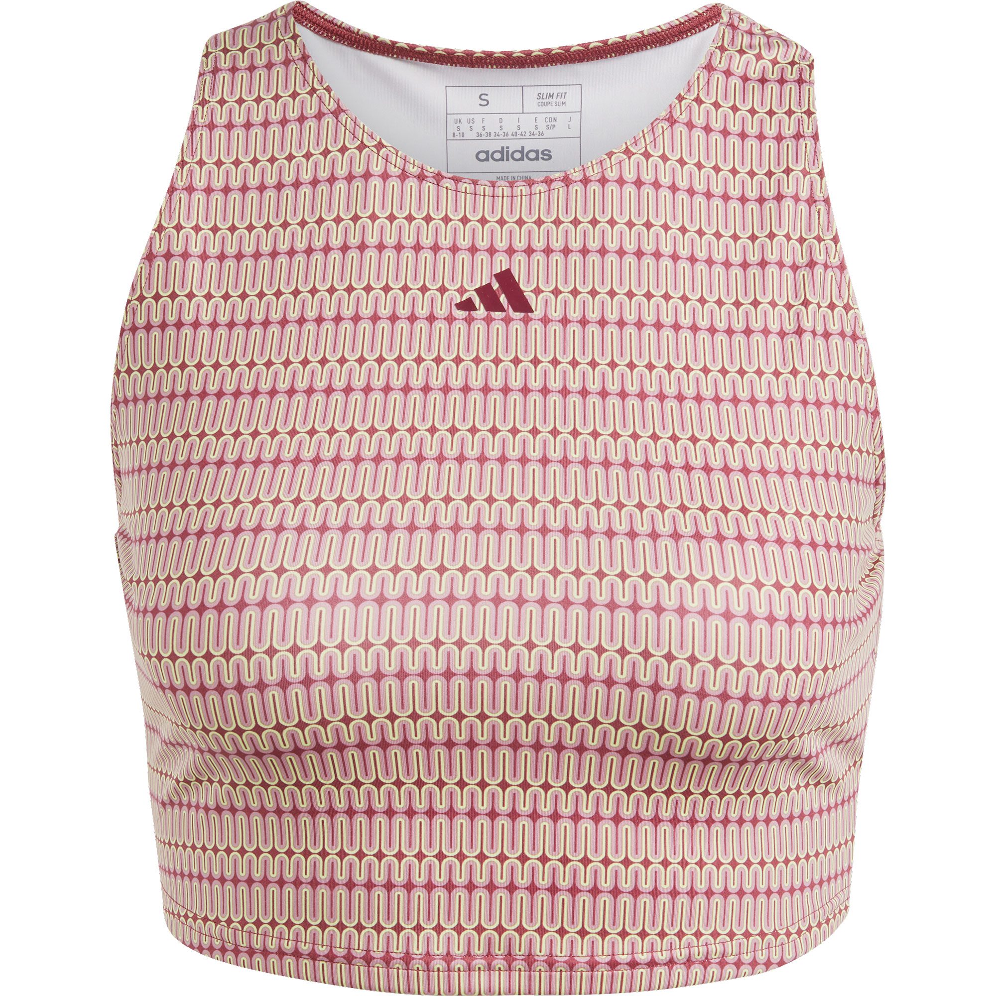 adidas Yoga Studio Print Crop-Top Damen shadow red