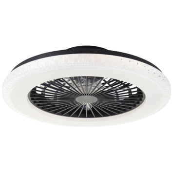 Brilliant plafondventilator Badria met lamp en RGB functie 40W zwart