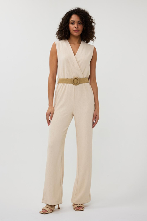 EsQualo beige dames jumpsuit