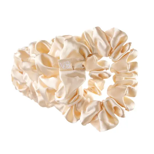 Big Satin Scrunchies Nude 6 Piece