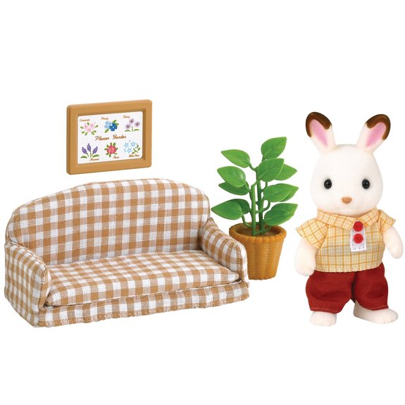 Papa Lapin chocolat et salon – Sylvanian Families 2201