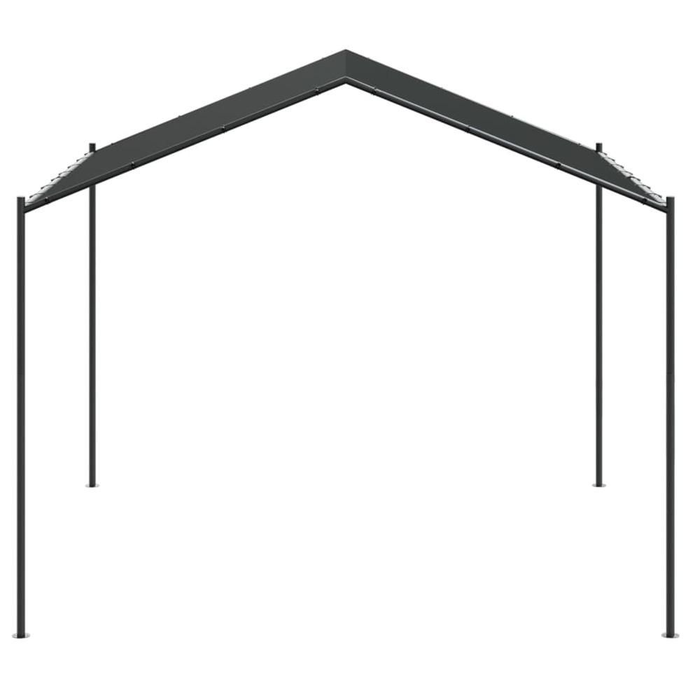 Tente à auvent anthracite 4x3 m acier et tissu