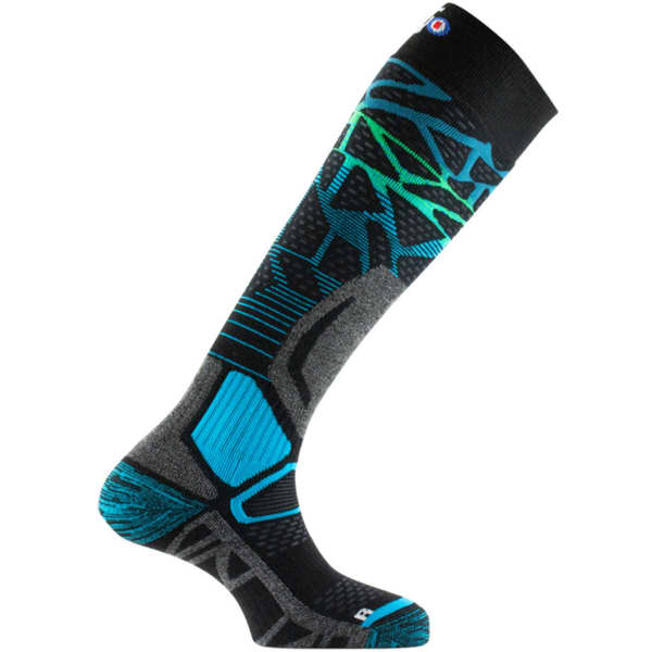 Chaussette de ski THYO ALVEOL TECH 2 NOIR/TURQUOISE
