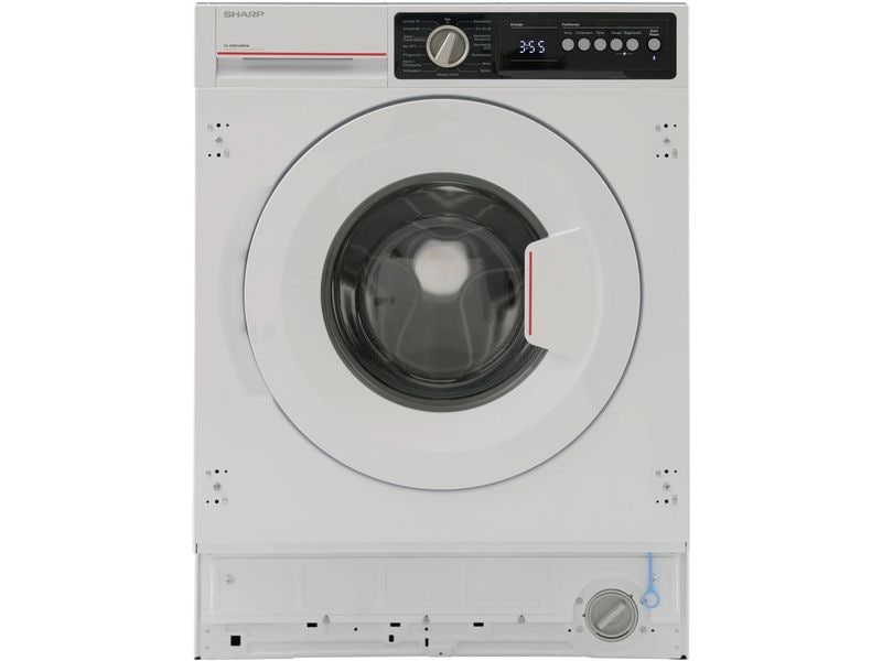 Sharp Einbau Waschmaschine ES-NIB814BWNA Links Frontloader mit 8 kg Ladekapazität
