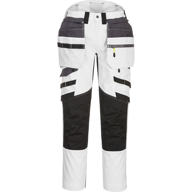 Portwest DX4 stretch werkbroek met afneembare holsterzakken + gratis kniestukken 52 wit/grijs