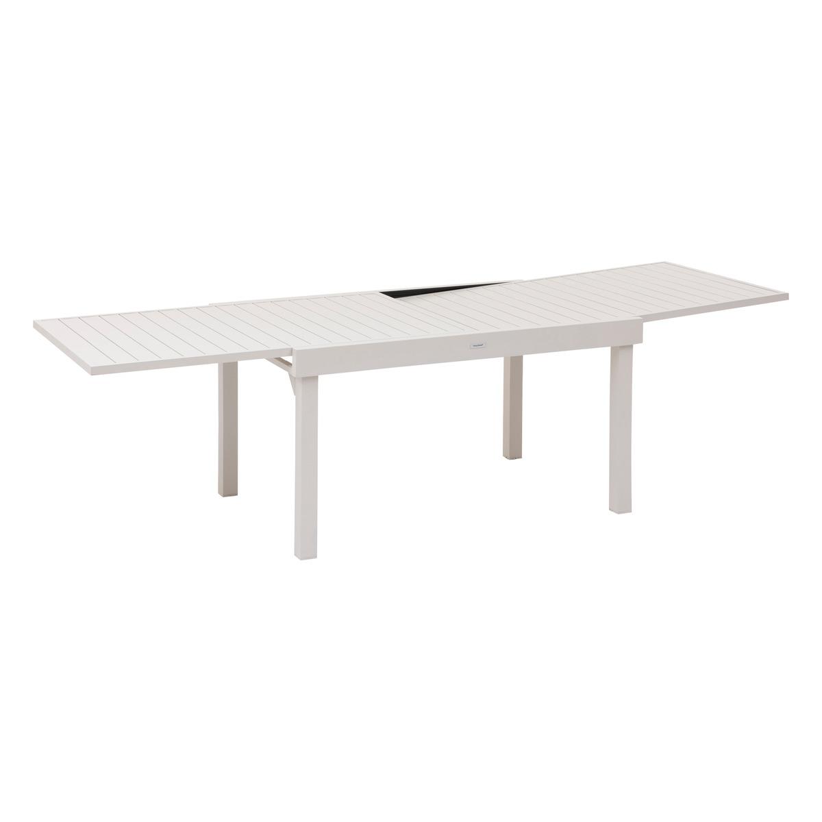 TABLE PIAZZA EXTENSIBLE ALUMINIUM ARGILE 10 PLACES