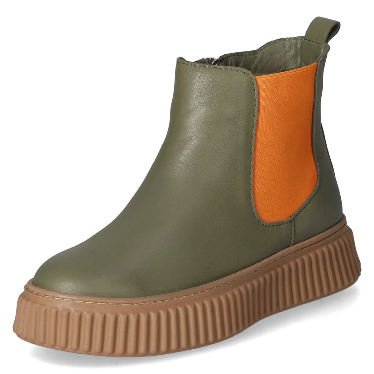 Andrea ContiChelsea Boots - oliv/orange