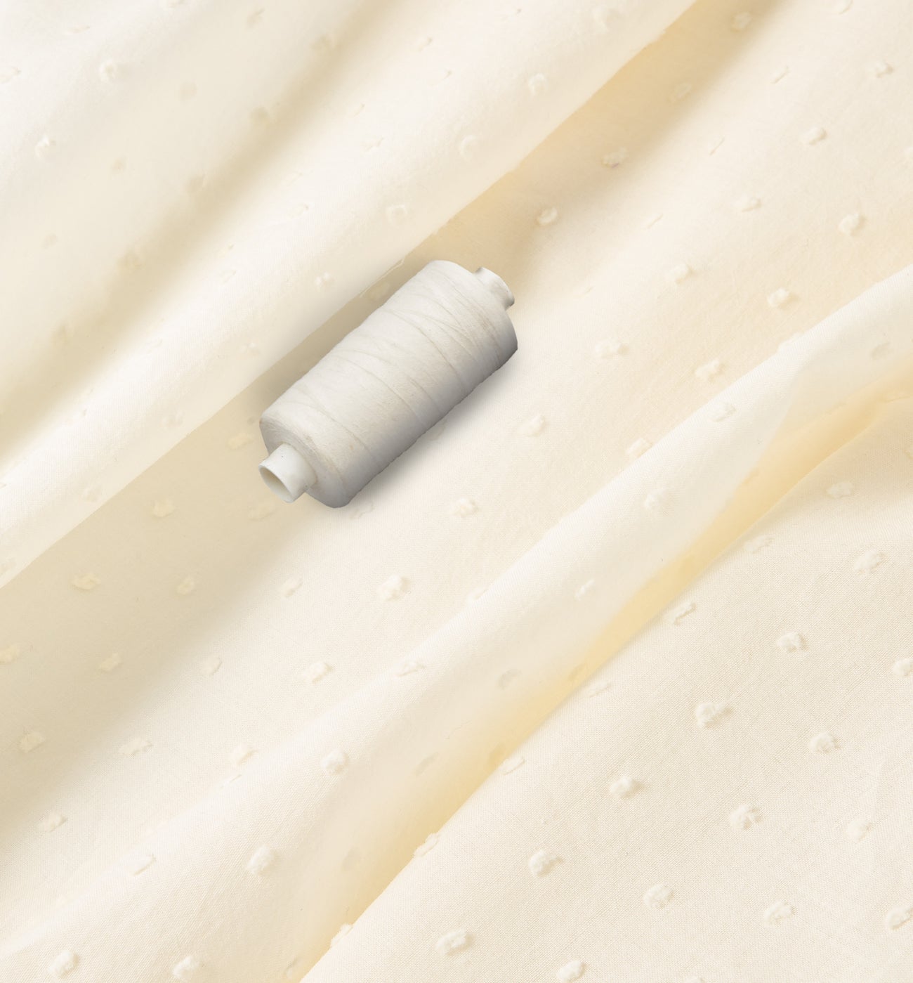 Coupon de 2 m coton plumetis - Ecru