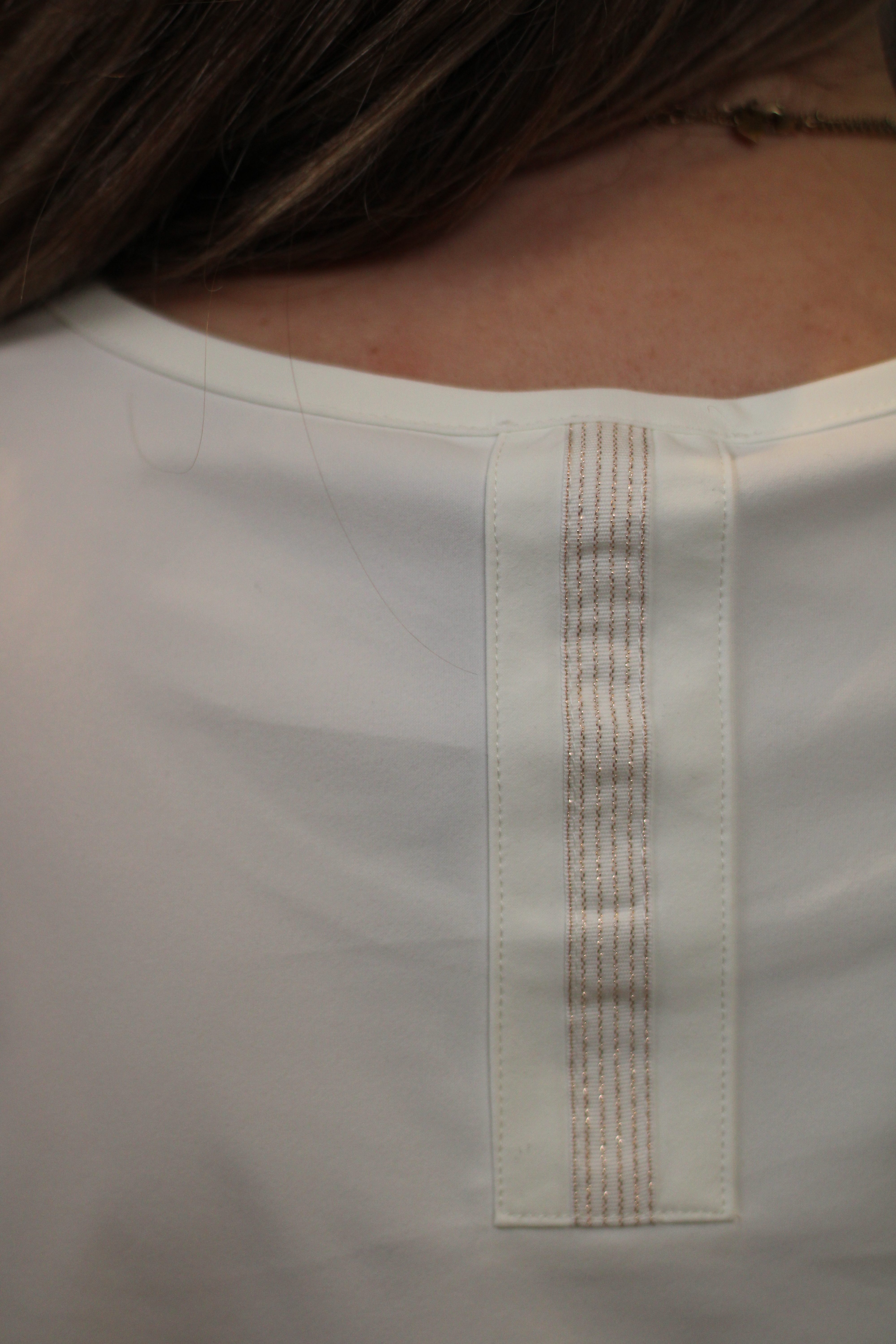 Zoso - Felicia Travel Top - Off White/Gold