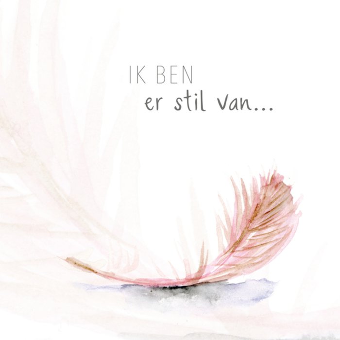 Michelle Dujardin | Condoleancekaart | Veertje