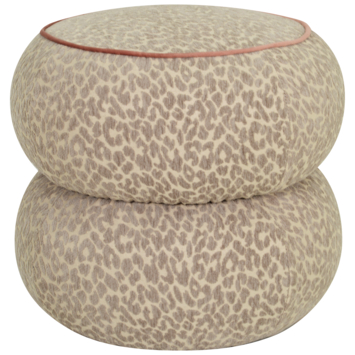 KARWEI poef Jade beige stof ø 45 cm