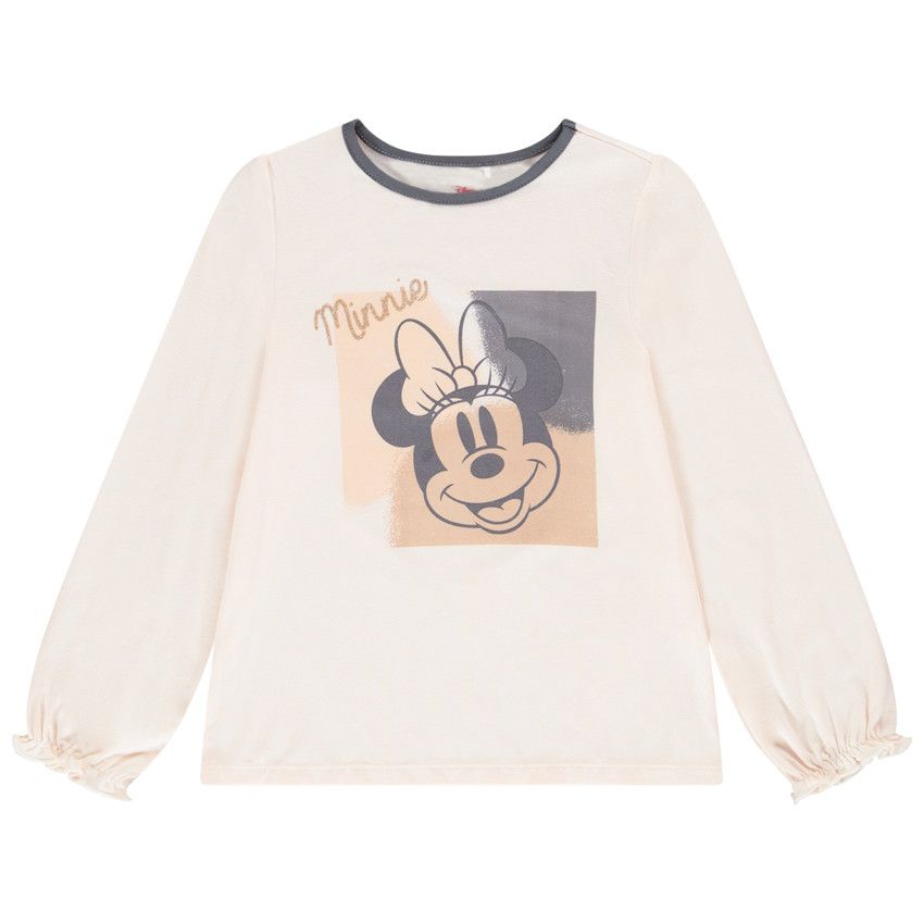 T-shirt manches longues en jersey print Minnie Disney pour fille