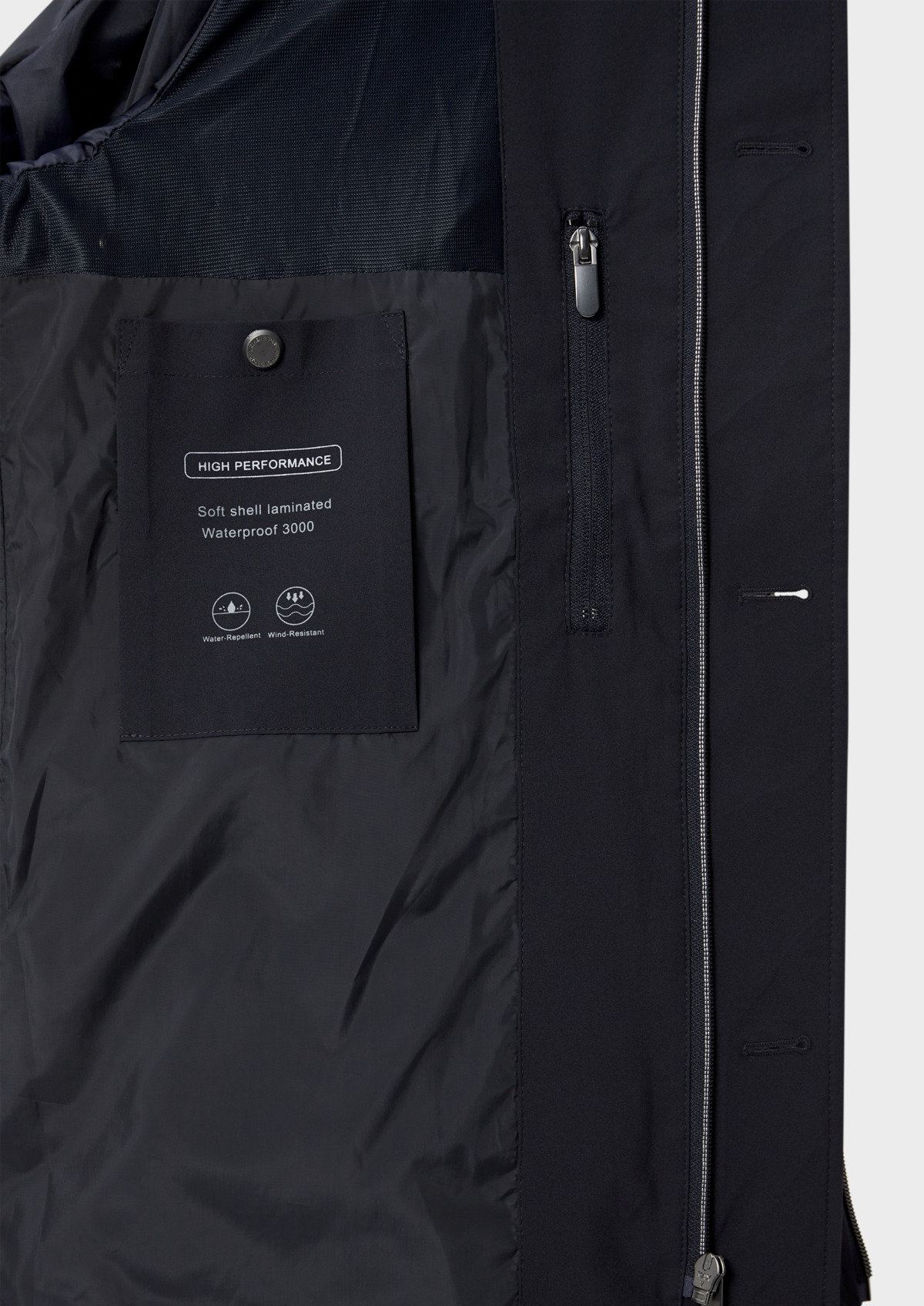 Trench droit de voyage uni bleu marine