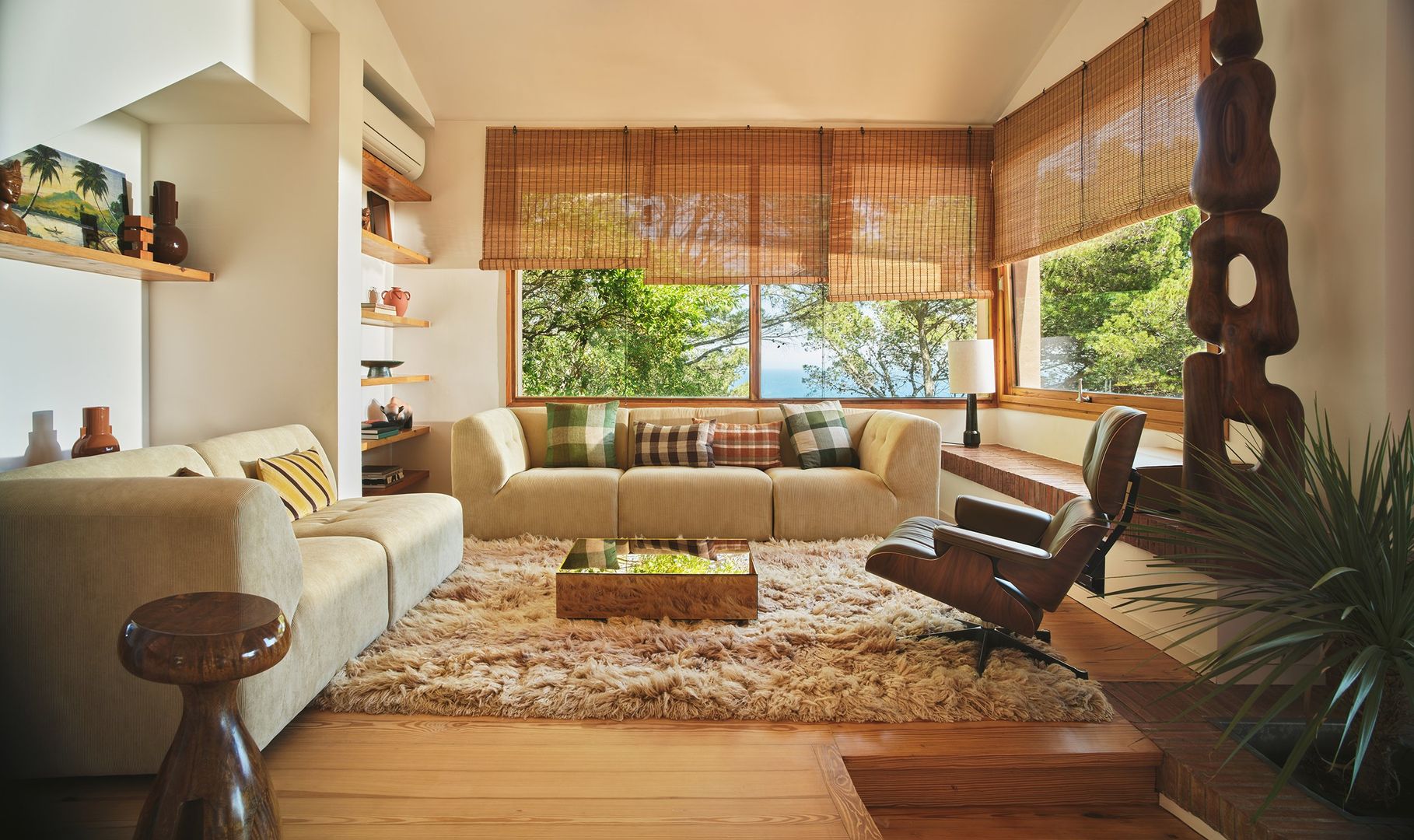 HKLIVING   Fluffy Square Vloerkleed