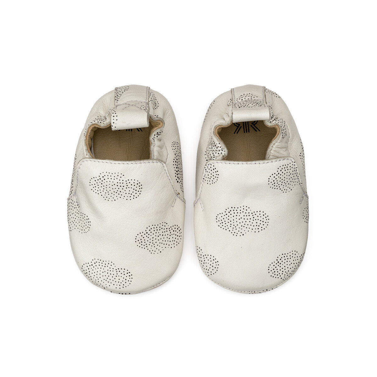 COLEÇÕES LA REDOUTE<br>Pantufas de couro com estampa de nuvens
