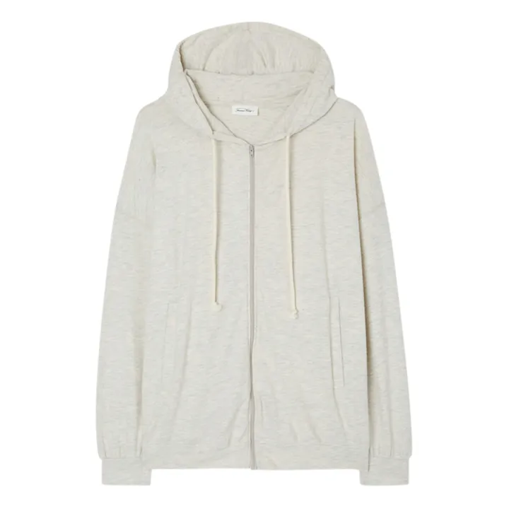 American Vintage Sweat Zippé Ypawood | Gris chiné