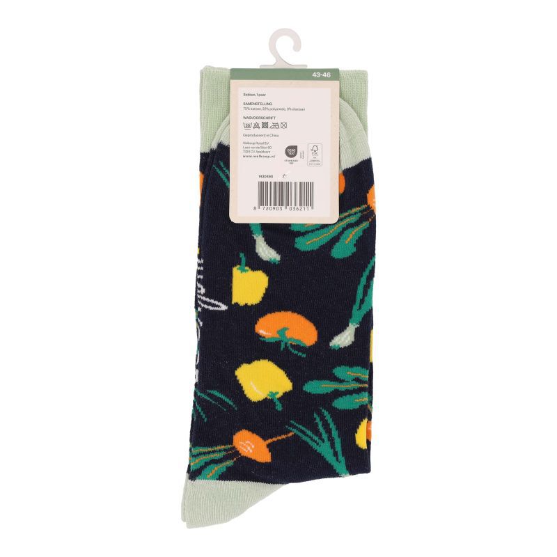 Welkoop Fun Groenten - Sokken - Blauw - 35-38