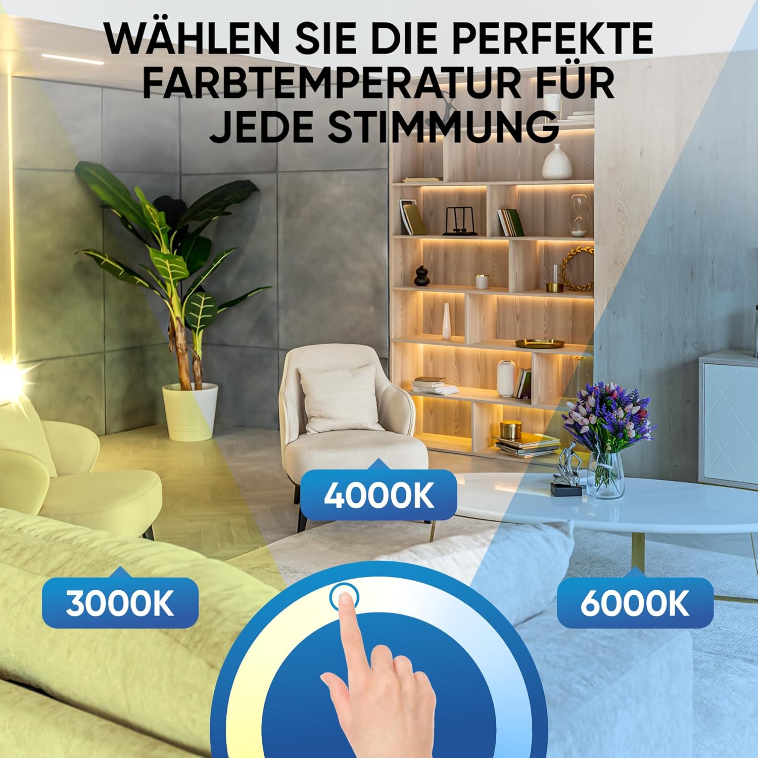 LED Panel 120x60Dimmbar - Deckenleuchte 60W mit Fernbedienung CCT CRI90 Flach Einbauleuchte für Rasterdecke Odenwalddecke Rechteckig