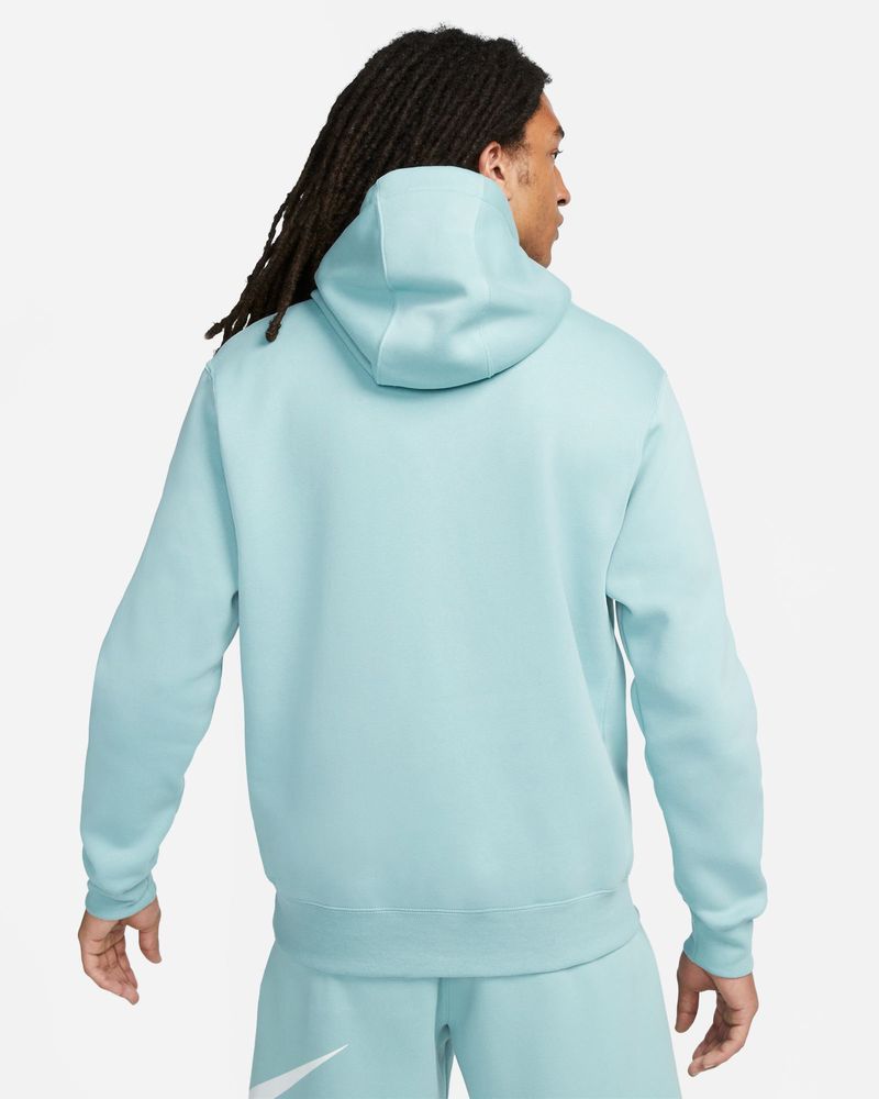 Sweat à capuche Nike Sportswear Club Fleece Vert & Blanc pour homme