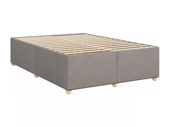 Sommier à lattes de lit avec matelas Taupe 160x200 cm Tissu