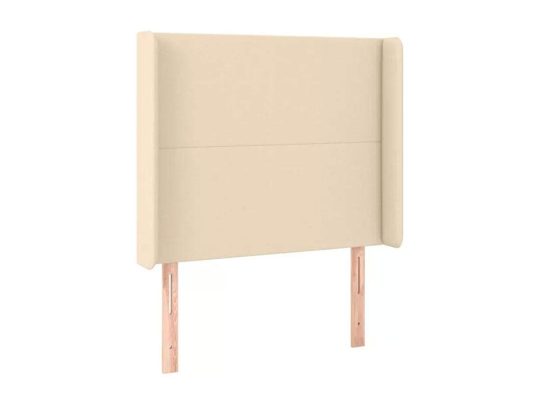 Sommier tapissier avec matelas et LED Crème 80x200cm Tissu