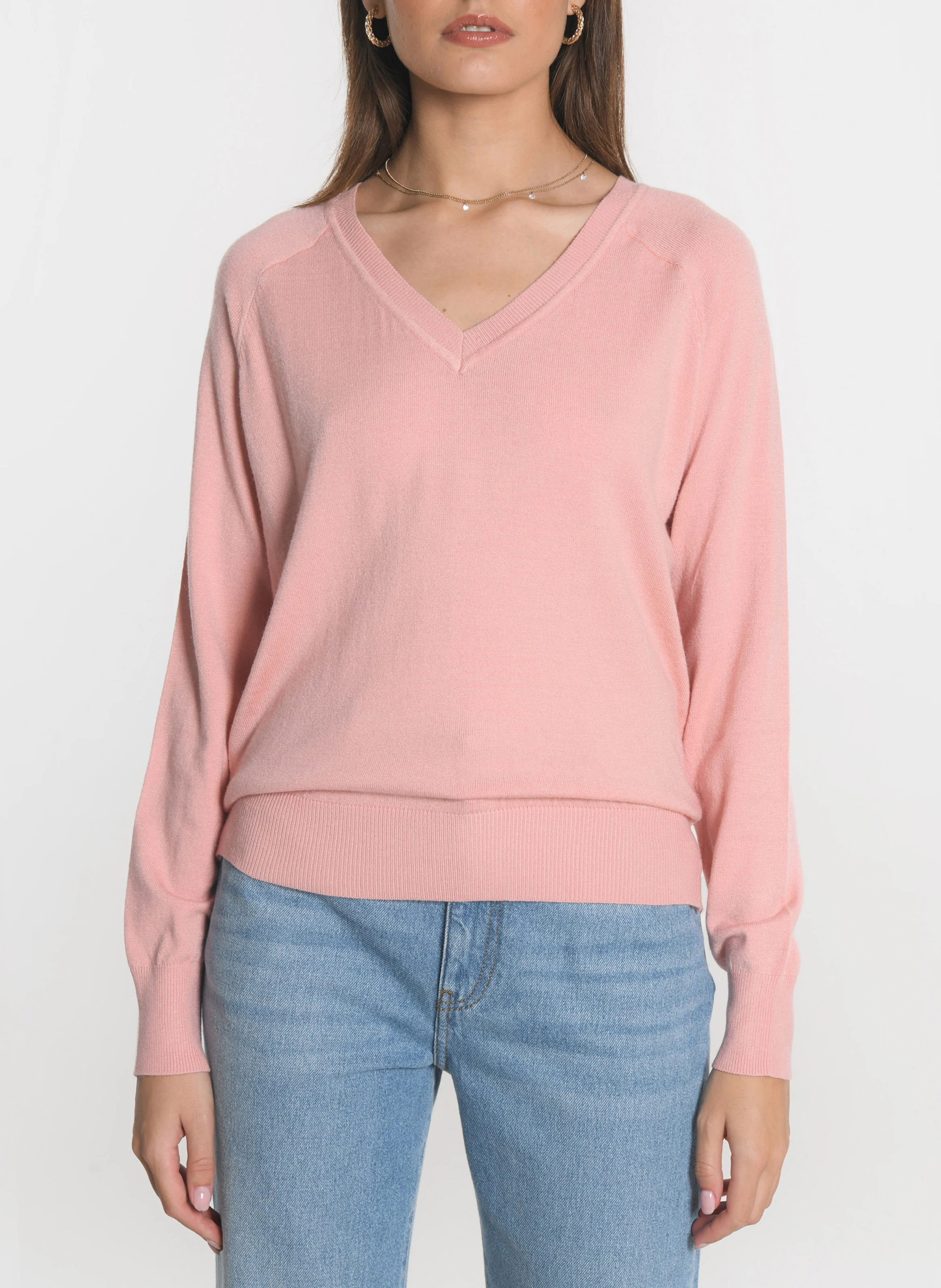 NOLWENN - Pull ample en maille | Rose