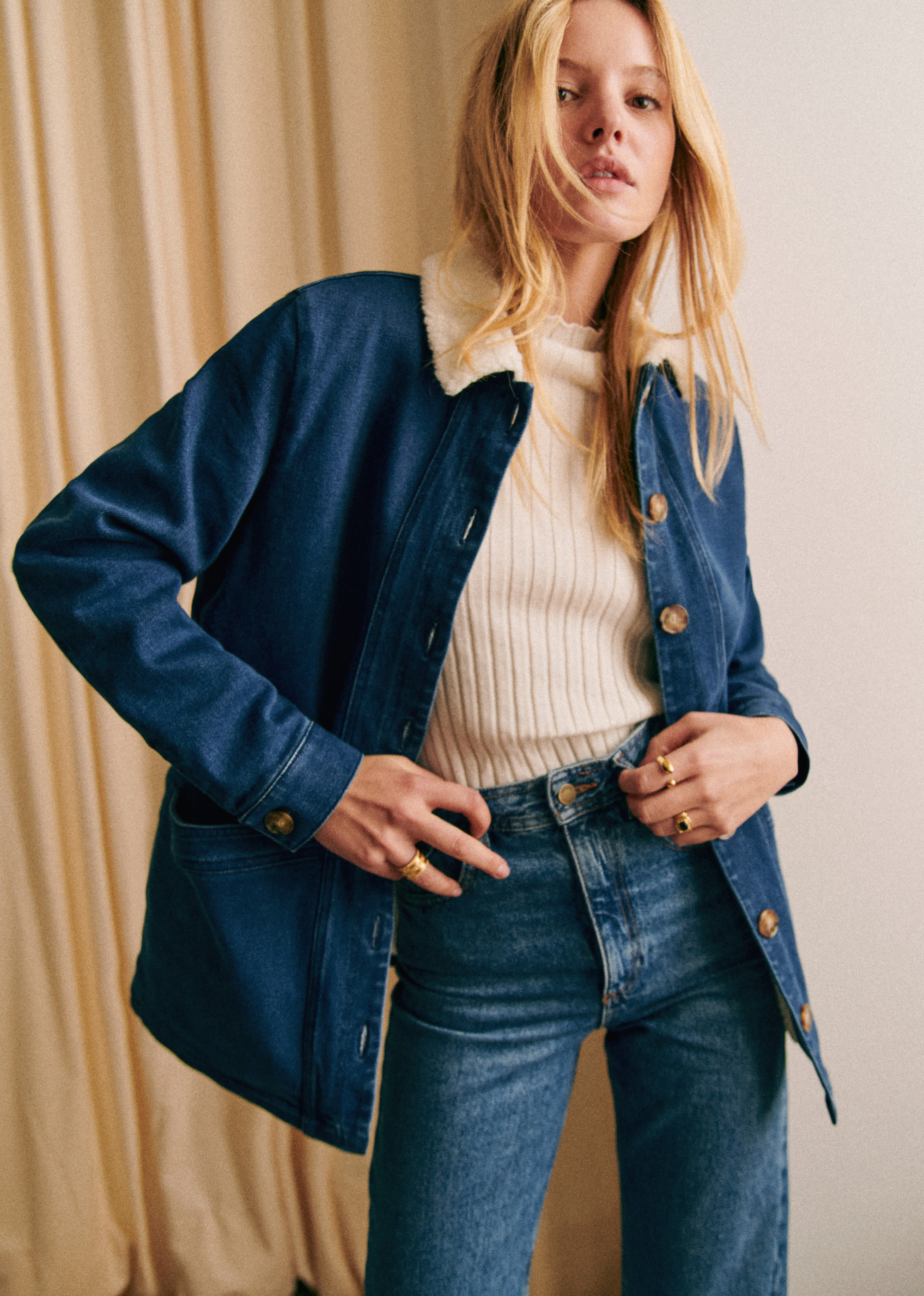 Veste Will - Indigo col mouton - E-SHOP/VESTES 5905719