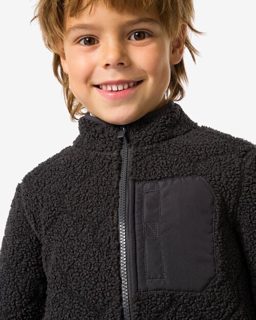gilet teddy pour enfant gris foncé